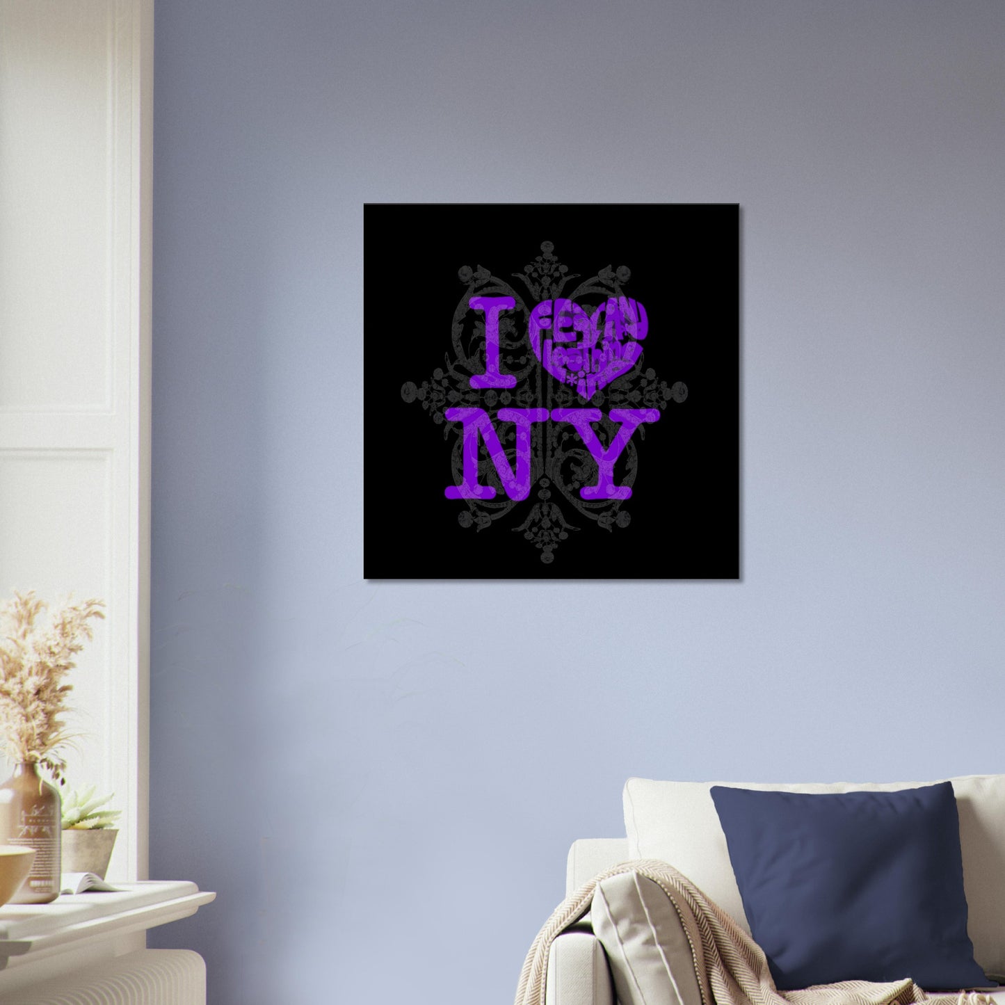 I heart Fear and Loathing in New York Canvas - Violet