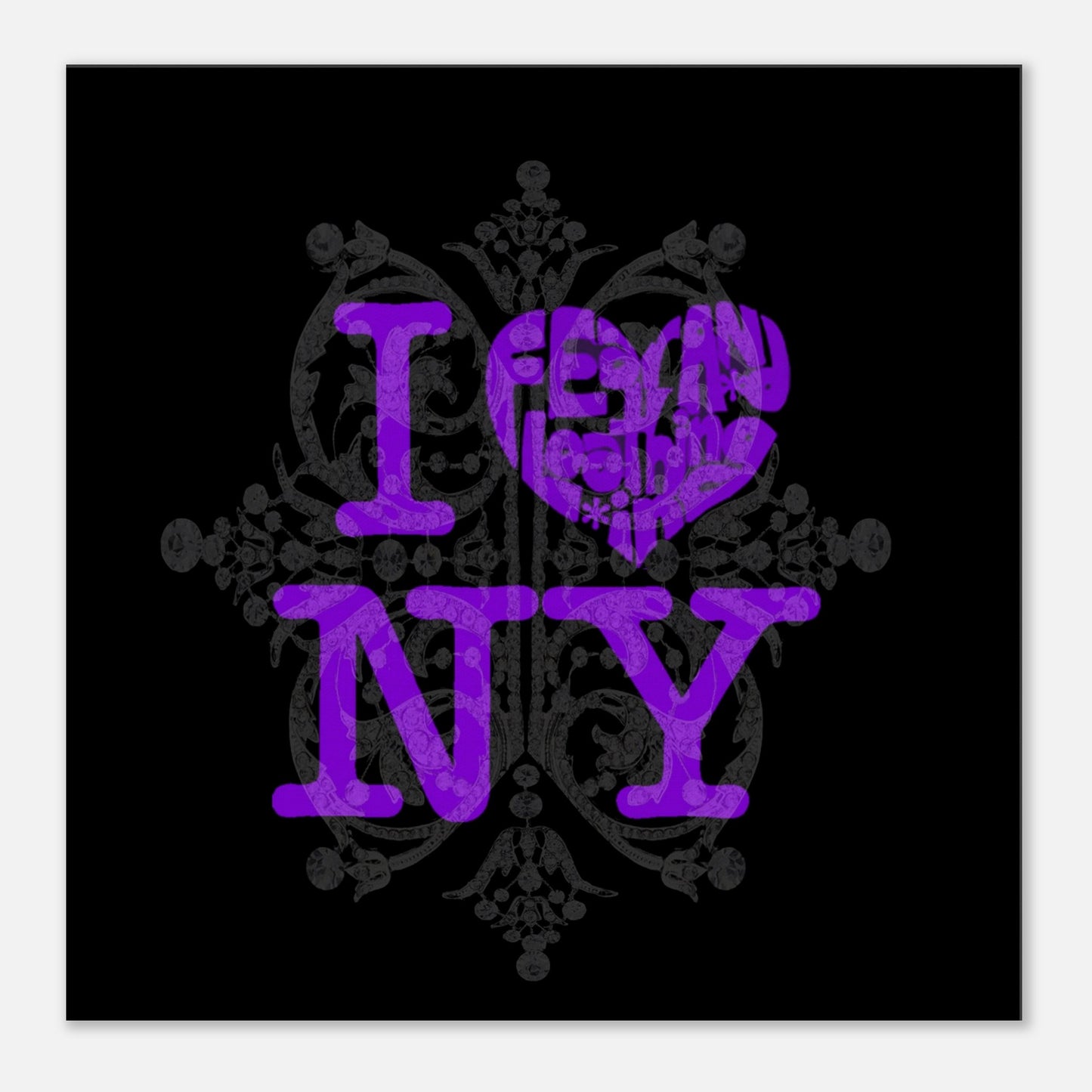 I heart Fear and Loathing in New York Canvas - Violet