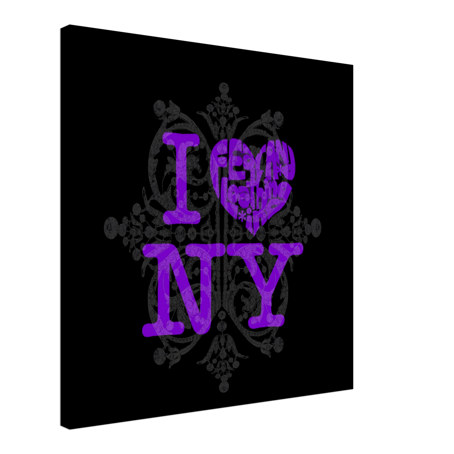 I heart Fear and Loathing in New York Canvas - Violet