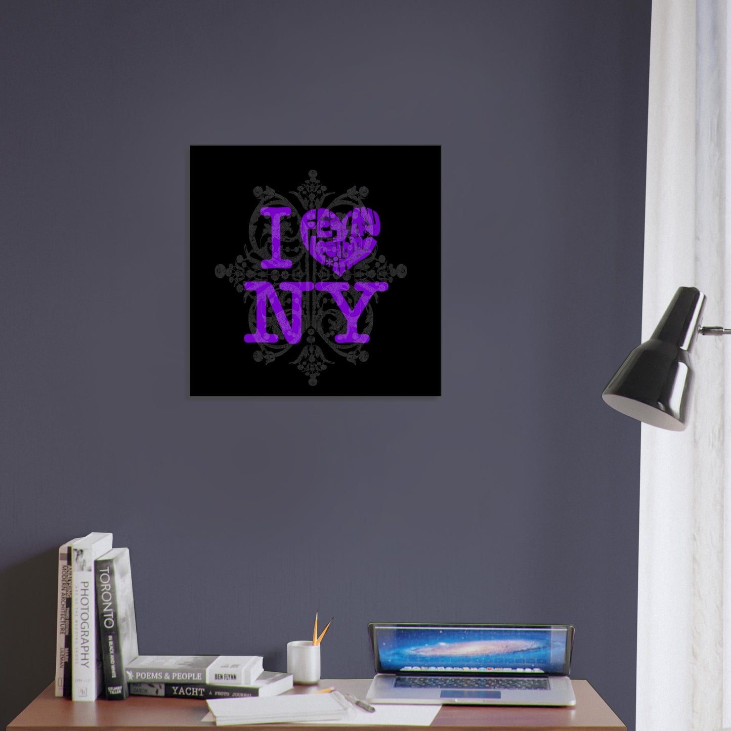 I heart Fear and Loathing in New York Canvas - Violet