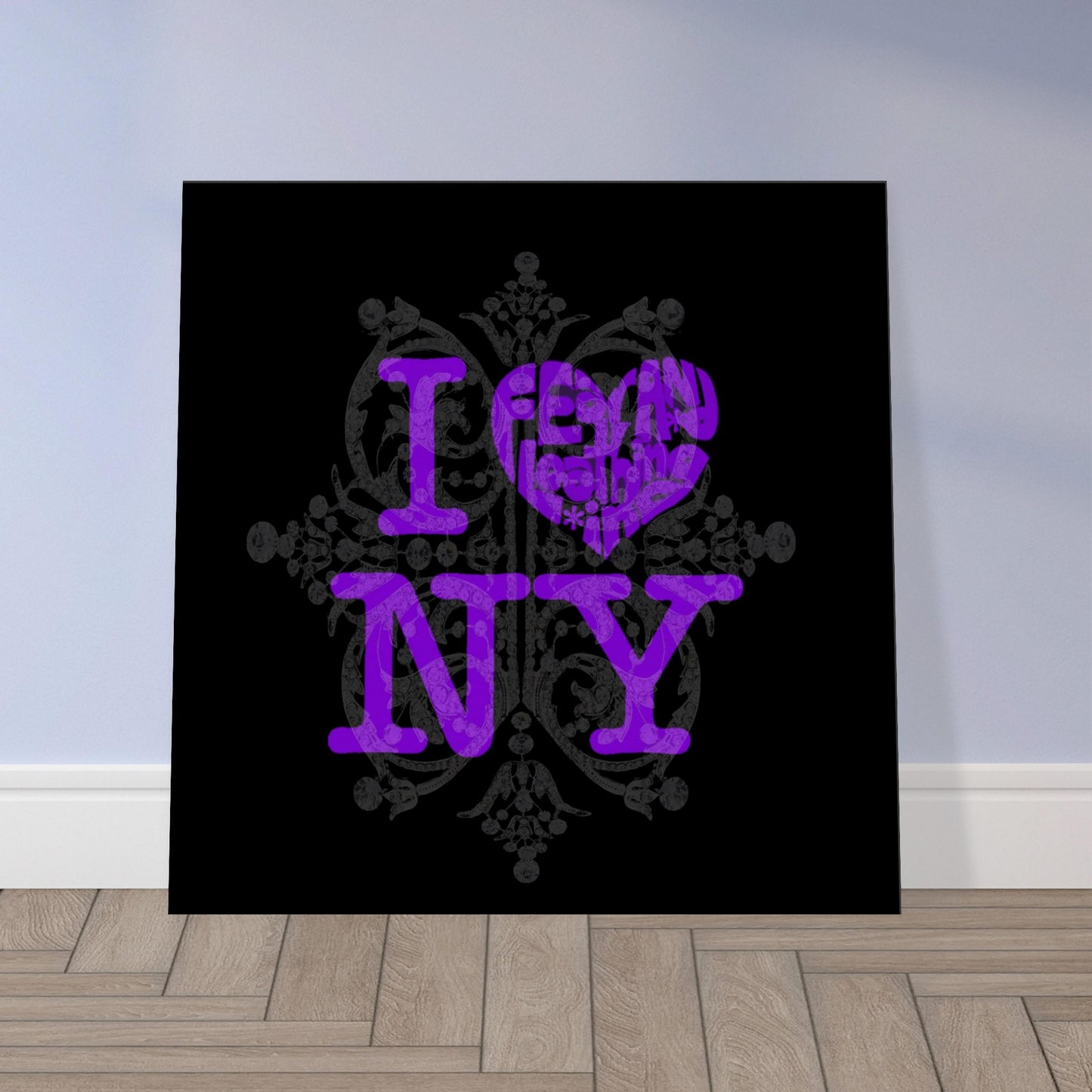 I heart Fear and Loathing in New York Canvas - Violet